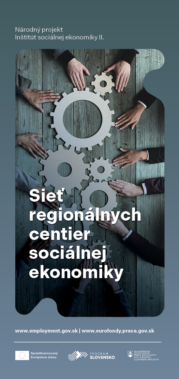leták o regionálnych centrách sociálnej ekonomiky