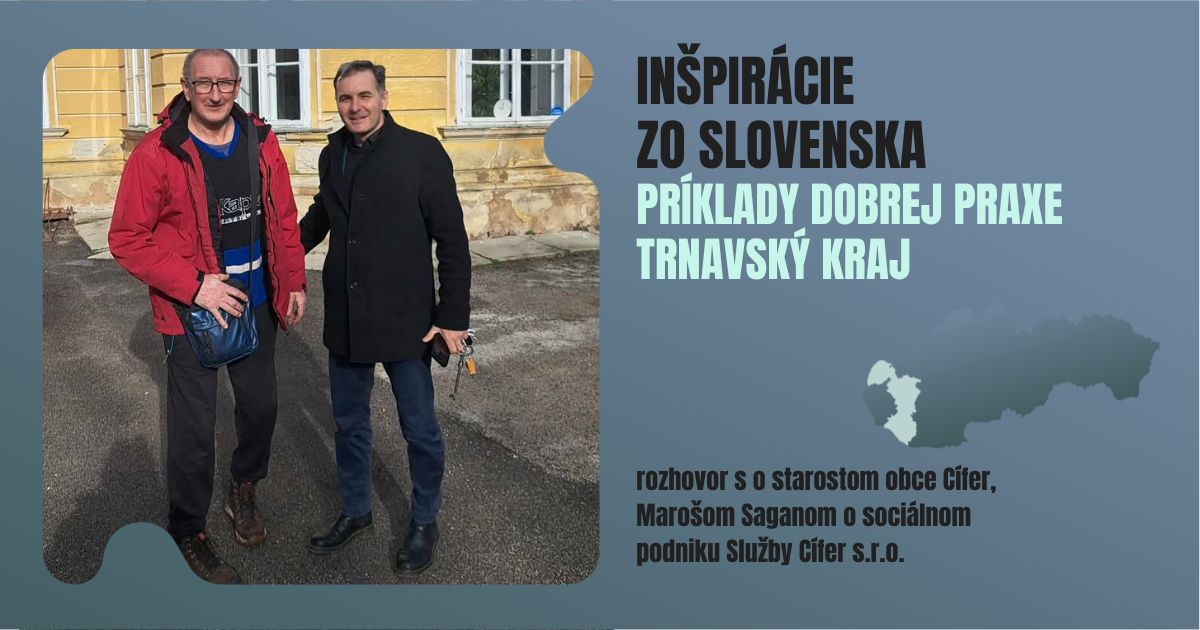 starosta obce Cífer so zamestnancom sociálneho podniku